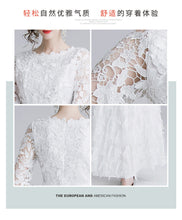 Load image into Gallery viewer, European and American women&#39;s sleeves water soluble lace dress long paragraph large dress