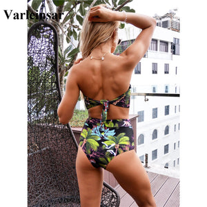 2020 Printed High Waist Two-pieces Bikini Set