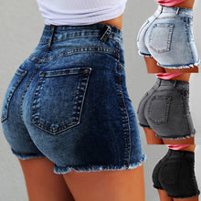 Load image into Gallery viewer, Shorts Women Jean Denim Short Straight Women High Waist Tassel Summer Shorts Femme Push Up Skinny Slim Denim Short