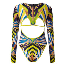 Load image into Gallery viewer, High Waist Fashion Monokini Female Beachwear African Totem