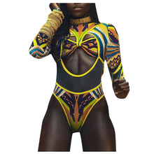 Load image into Gallery viewer, High Waist Fashion Monokini Female Beachwear African Totem