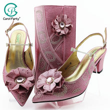 Load image into Gallery viewer, Women Pink Shoes and Bag To Match African Fashions