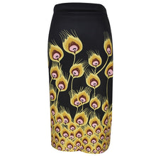 Load image into Gallery viewer, Pleated Africa Skirts  Sexy Gold Stamp Long Sleeve Evening Long Dress