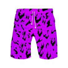 Load image into Gallery viewer, Women  and men summer sports Hawaiian magic plus size shorts white fire black shorts