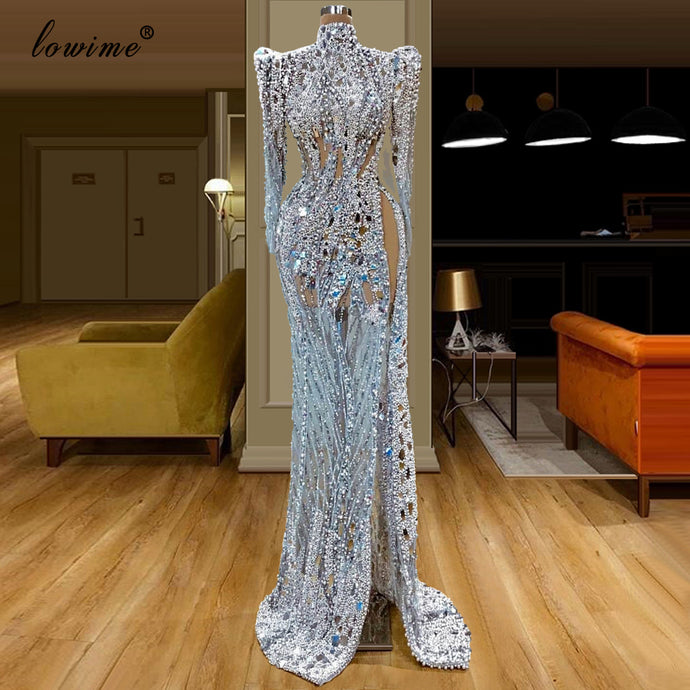 Dubai Luxury Muslim Celebrity Dresses 2020 Long Formal Evening Dress Arabic Abiye Mermaid Party Gowns Turkish Largos Vestidos