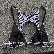 Load image into Gallery viewer, New Patchwork High Waist Push Up Padded Two Piece Swimsuit