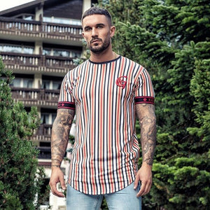 T-shirt Stripe Summer Man T shirt Fashion T Shirt Men