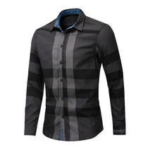 Load image into Gallery viewer, Shirt Business casual autumn long sleeve men shirts high quality 100% cotton plaid shirt men