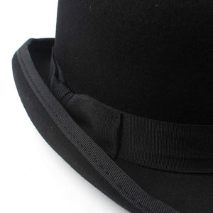 Wool Bowler Hat Women men 100% Crushable Traditional Billycock Groom Hats 4 Size S M L XL