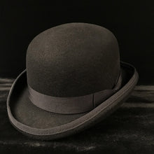 Load image into Gallery viewer, Wool Bowler Hat Women men 100% Crushable Traditional Billycock Groom Hats 4 Size S M L XL