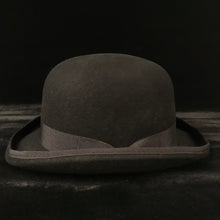 Load image into Gallery viewer, Wool Bowler Hat Women men 100% Crushable Traditional Billycock Groom Hats 4 Size S M L XL