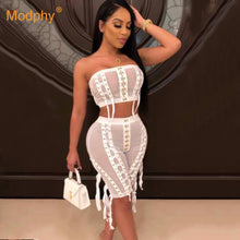 Load image into Gallery viewer, Summer New Fashion Sexy Women&#39;s Pants Set Top and Perspective Pants 2 Two Piece Club Celebrity Evening Party Set