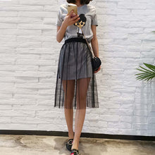 Load image into Gallery viewer, Casual Transparent Elastic High Waist Mesh Women&#39;s Skirt