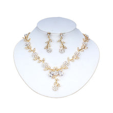 Load image into Gallery viewer, WEIBANG Married Silver Jewelry Set Girlfriend Necklace Long Earrings for Women African Wedding Accessories dropshipping