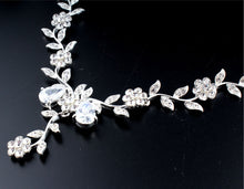 Load image into Gallery viewer, WEIBANG Married Silver Jewelry Set Girlfriend Necklace Long Earrings for Women African Wedding Accessories dropshipping