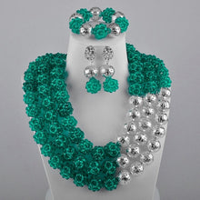 Load image into Gallery viewer, Golden Plated African Wedding Beads Nigerian Necklace Jewelry Set for Women