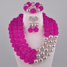 Load image into Gallery viewer, Golden Plated African Wedding Beads Nigerian Necklace Jewelry Set for Women