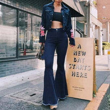 Load image into Gallery viewer, High Waist Denim Flare Pants Women Sexy Vintage Flared Bell Bottom Jeans