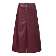 Load image into Gallery viewer, Mermaid Skirts Fashion Women Casual Solid High Waist Work Leather Skirt
