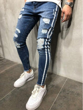 Load image into Gallery viewer, Men Stylish Ripped Jeans Pants Biker Skinny Slim Straight Frayed Denim Trousers New Fashion skinny jeans men Clothes