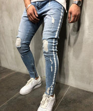 Load image into Gallery viewer, Men Stylish Ripped Jeans Pants Biker Skinny Slim Straight Frayed Denim Trousers New Fashion skinny jeans men Clothes