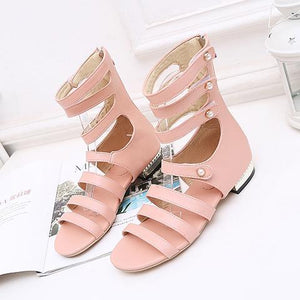 Gladiator sandals women shoes flat Beach style 2020 spring summer new luxury shoes women designers PU Casual Open toe sandals