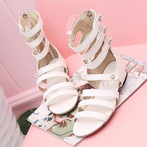 Gladiator sandals women shoes flat Beach style 2020 spring summer new luxury shoes women designers PU Casual Open toe sandals