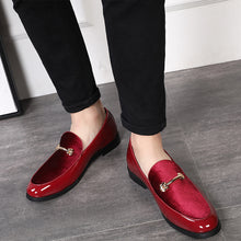 Load image into Gallery viewer, M-anxiu 2020 Fashion Pointed Toe Dress Shoes Men Loafers Patent Leather Oxford Shoes for Men Formal Mariage Wedding Shoes