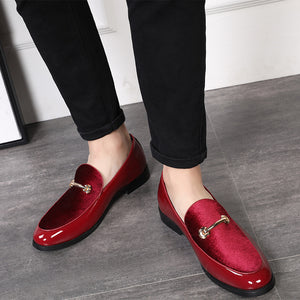 M-anxiu 2020 Fashion Pointed Toe Dress Shoes Men Loafers Patent Leather Oxford Shoes for Men Formal Mariage Wedding Shoes