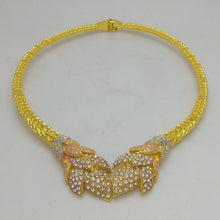 Load image into Gallery viewer, Gold Color Jewelry Sets For Women African Necklace Earrings Bracelet Rings For Party Wedding Bridal Accessories