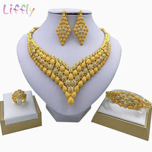 Load image into Gallery viewer, Women Earrings Ring Drop Jewelry Sets Classic Wedding Dubai Necklace Bracelet for Women Jewelry Set
