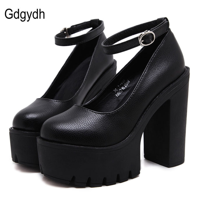 Women's High-heeled shoes sexy thick heels platform pumps