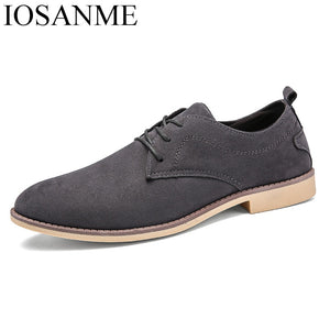 Suede leather shoes men Italian formal dress pointed toe oxford shoes