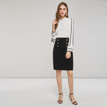 Load image into Gallery viewer, Women Polka Dot Patchwork Red Bow knot Mermaid Skirt Vintage Sexy Body con Black Party Female Bottom