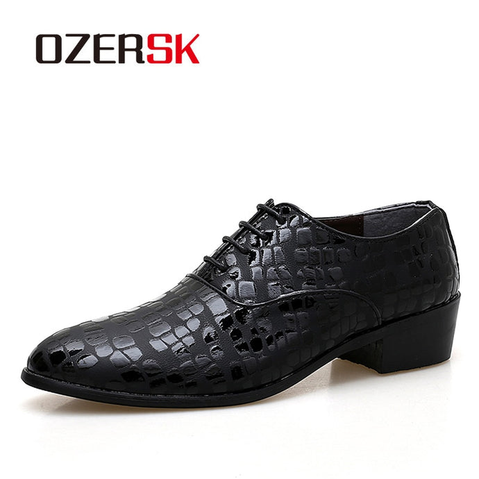 OZERSK Classic Dress Shoes Men Increase Leather Formal Shoes Men Oxford Shoes For Men Sapato Social Masculino Zapatos Size 38~44