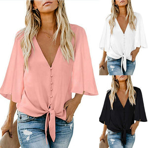 Chiffon Blouse Bat wing Sleeve Ladies Shirt