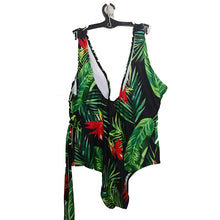 Load image into Gallery viewer, Floral  Print One Piece Beachwear Brazilian Bathing Suit Plus Size Monokini 4XL