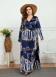 Woman Summer Fashion long Sleeve Dress Beach Dress