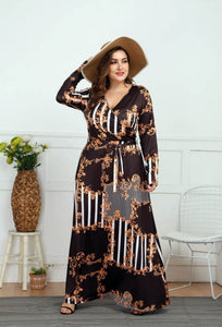 Woman Summer Fashion long Sleeve Dress Beach Dress