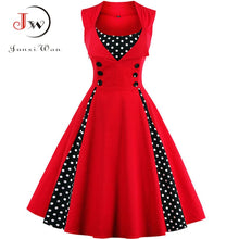 Load image into Gallery viewer, Robe Retro  Vintage Dress 50s 60s Rockabilly Summer Party Dresses Elegant Tunic Vestidos Casual