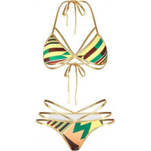 Load image into Gallery viewer, Printed Two-Pieces Brazilian High Waist Bathing Suit African Print