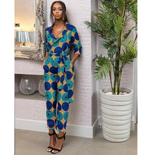 Load image into Gallery viewer, Autumn Robe Africaine 2020 News African Dresses for Women Shoulder Off Dashiki Print Fashion V Neck Jumpsuit Plus Ladies Clothes