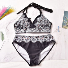 Load image into Gallery viewer, Women Slim 2 Piece print Swimwear Push-up Padded set