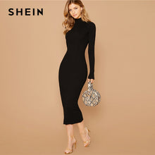 Load image into Gallery viewer, Solid Long Sleeve Form Fitted Pencil Dresses Beautiful Women