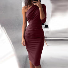 Load image into Gallery viewer, One Shoulder Party Dresses Elegant &amp; Hip Midi Dress