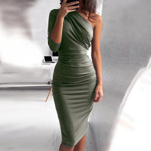 Load image into Gallery viewer, One Shoulder Party Dresses Elegant &amp; Hip Midi Dress