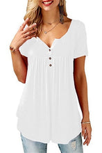 Load image into Gallery viewer, Women Summer V-Neck Short Sleeve Sexy Long Style Tops