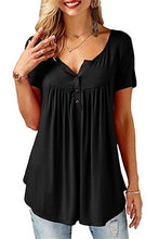 Load image into Gallery viewer, Women Summer V-Neck Short Sleeve Sexy Long Style Tops