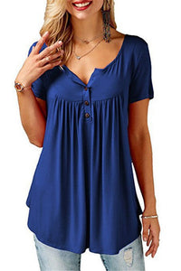 Women Summer V-Neck Short Sleeve Sexy Long Style Tops