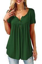 Load image into Gallery viewer, Women Summer V-Neck Short Sleeve Sexy Long Style Tops